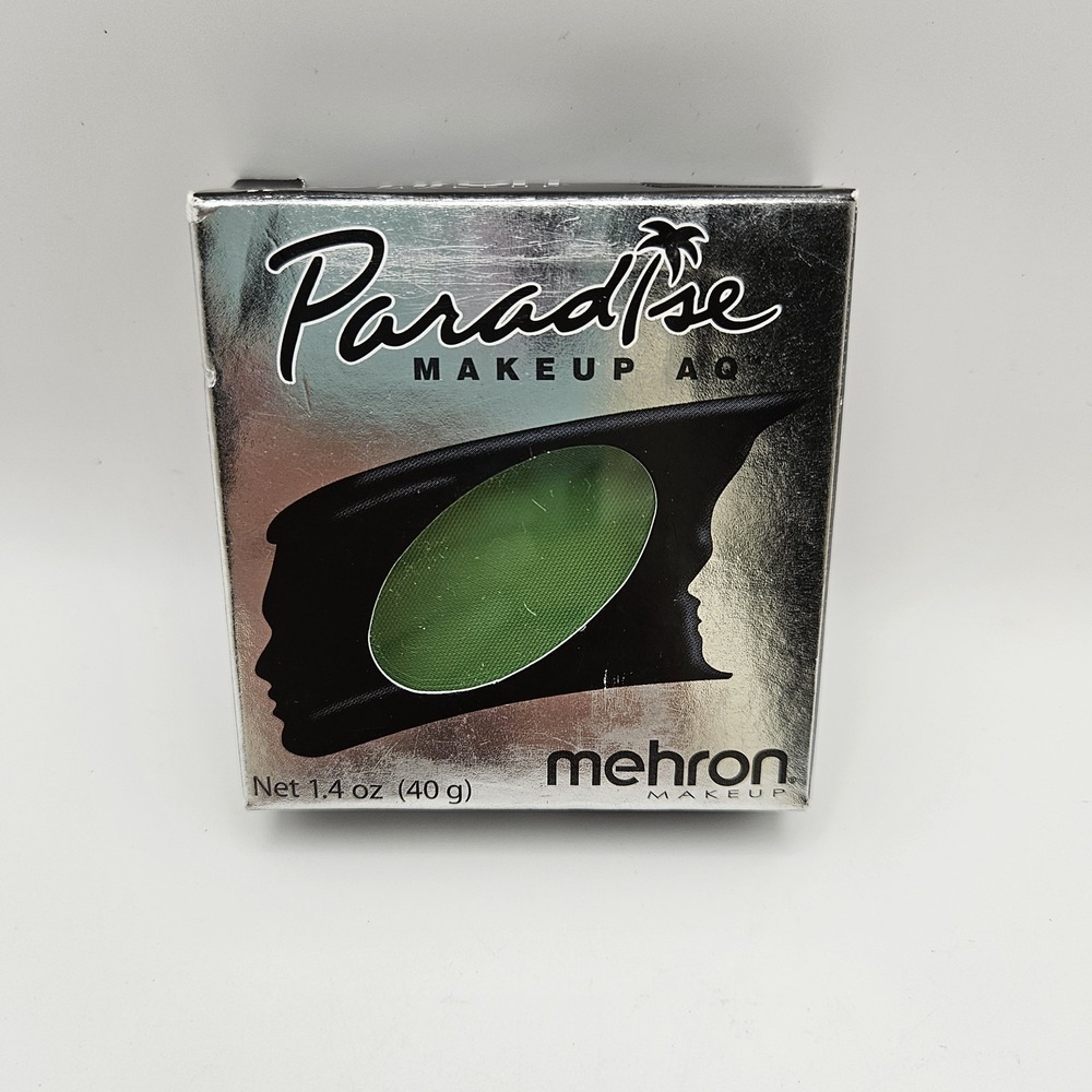 Paradise AQ Face & Body Makeup Light Green Halloween 1.4 Oz New
